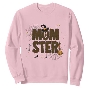 Halloween Mom Life Sweatshirt Funny Momster Quote TS12 Light Pink Print Your Wear