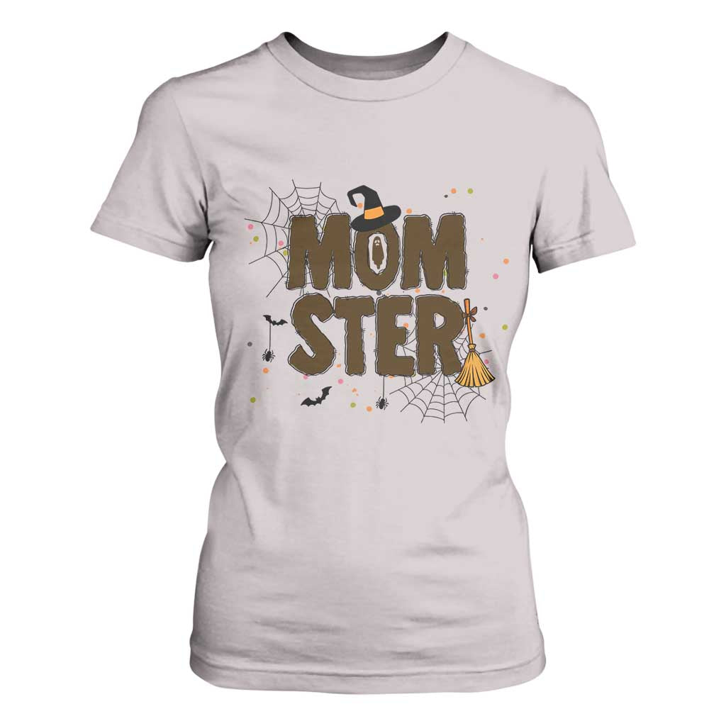 Halloween Mom Life T Shirt For Women Funny Momster Quote TS12 Ice Gray Print Your Wear