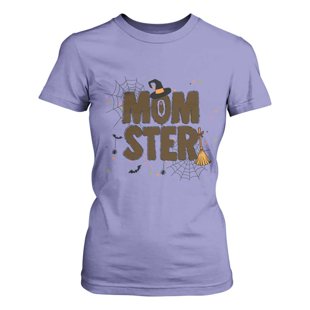 Halloween Mom Life T Shirt For Women Funny Momster Quote TS12 Violet Print Your Wear