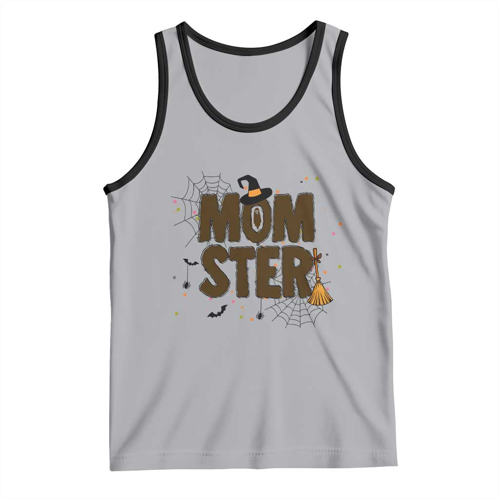 Halloween Mom Life Tank Top Funny Momster Quote TS12 Athletic Heather Black Print Your Wear
