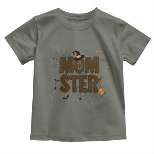 Halloween Mom Life Toddler T Shirt Funny Momster Quote TS12 Military Green Print Your Wear