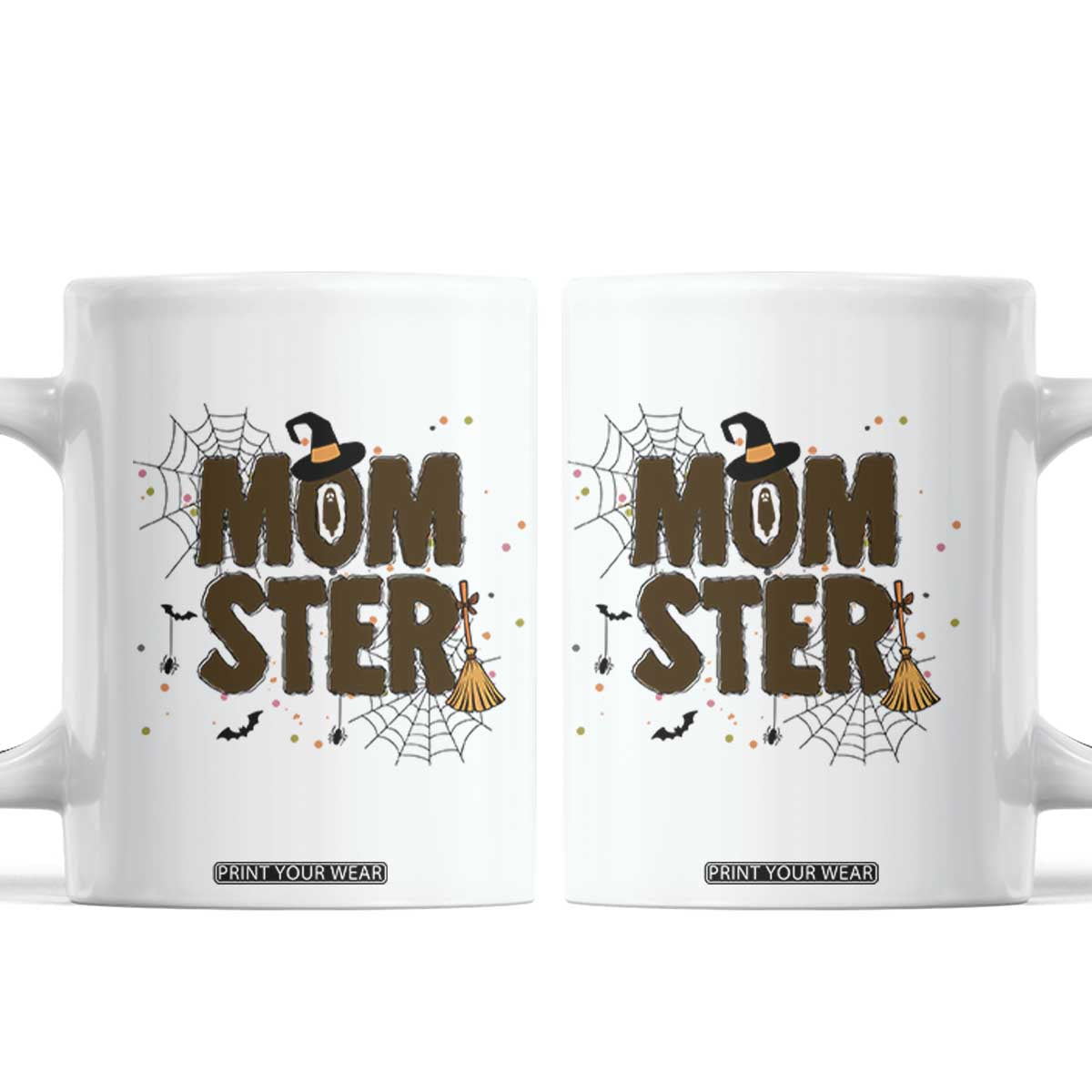 Halloween Mom Life Coffee Mug Funny Momster Quote TS12 White Print Your Wear