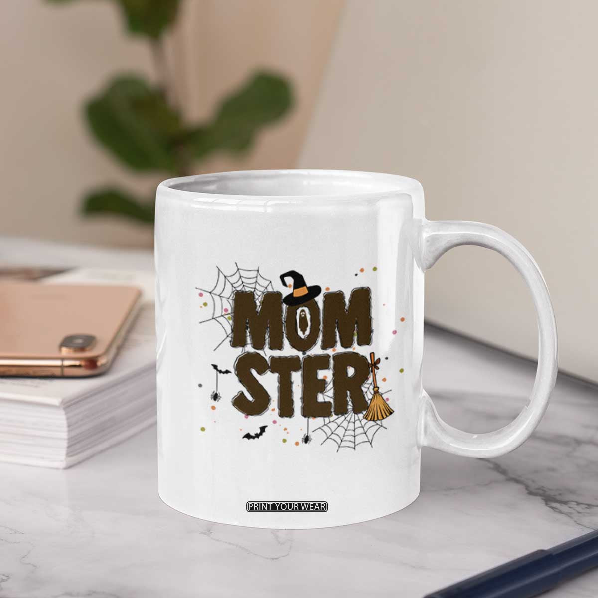 Halloween Mom Life Coffee Mug Funny Momster Quote TS12 Print Your Wear