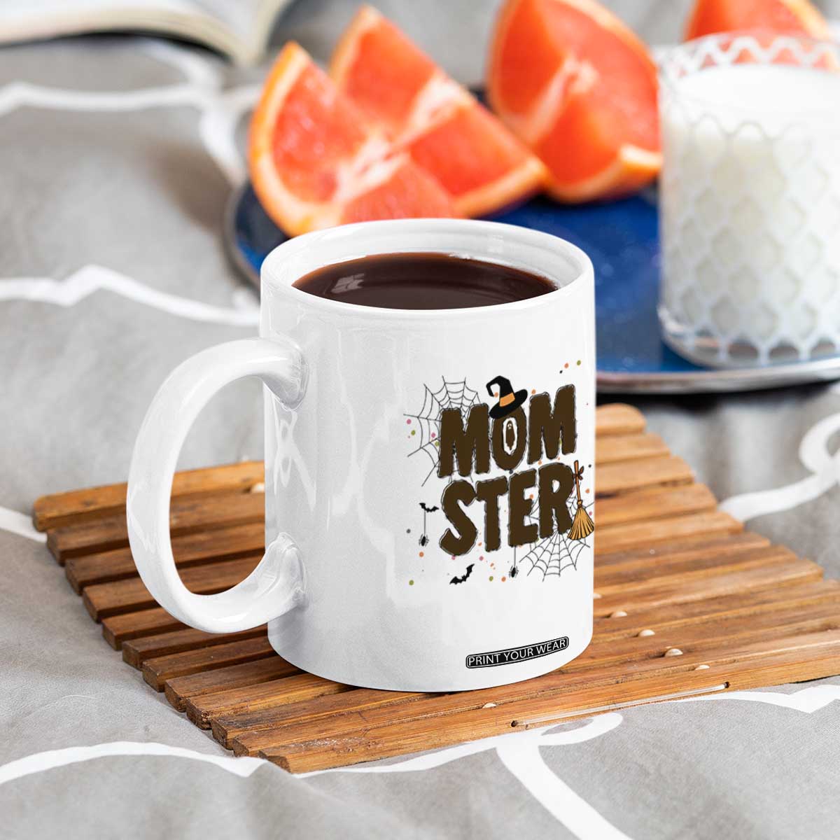 Halloween Mom Life Coffee Mug Funny Momster Quote TS12 Print Your Wear