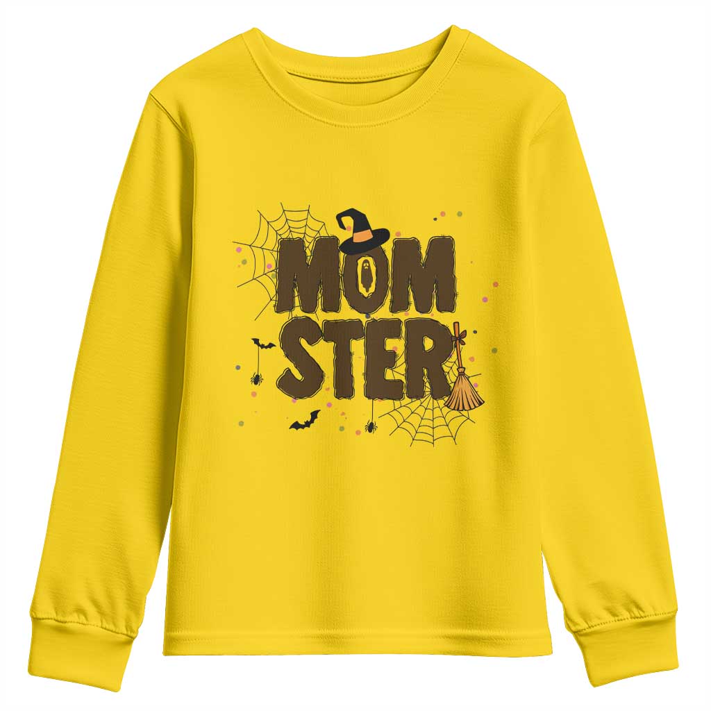 Halloween Mom Life Youth Sweatshirt Funny Momster Quote TS12 Daisy Print Your Wear