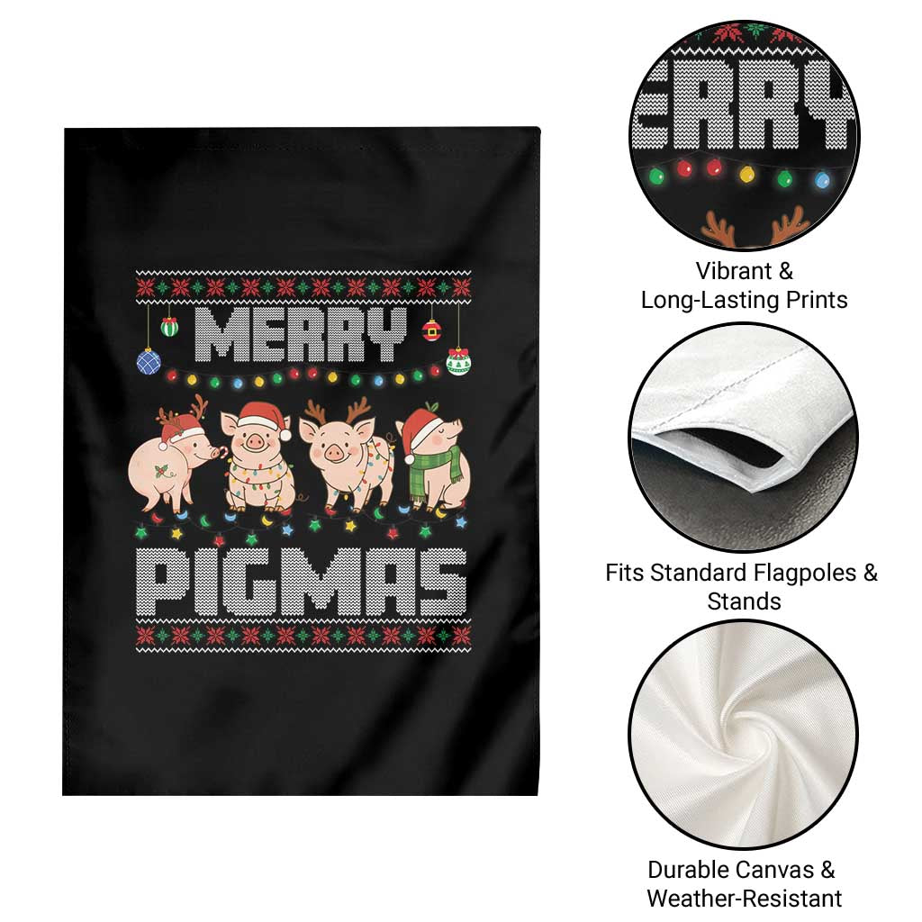 Funny Merry Pigmas Garden Flag Christmas Pig Ugly Sweater Gift TS12 Print Your Wear