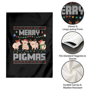 Funny Merry Pigmas Garden Flag Christmas Pig Ugly Sweater Gift TS12 Print Your Wear