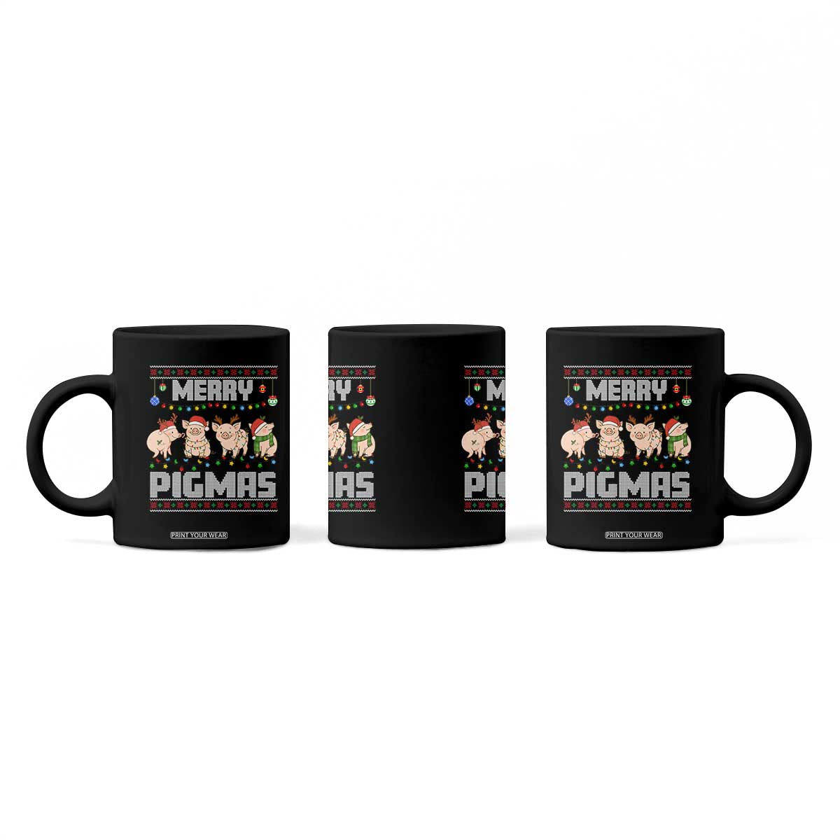 Funny Merry Pigmas Coffee Mug Christmas Pig Ugly Sweater Gift TS12 Print Your Wear
