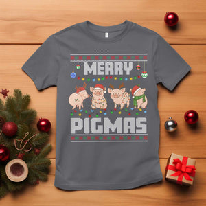 Funny Merry Pigmas T Shirt Christmas Pig Ugly Sweater Gift TS12 Charcoal Print Your Wear