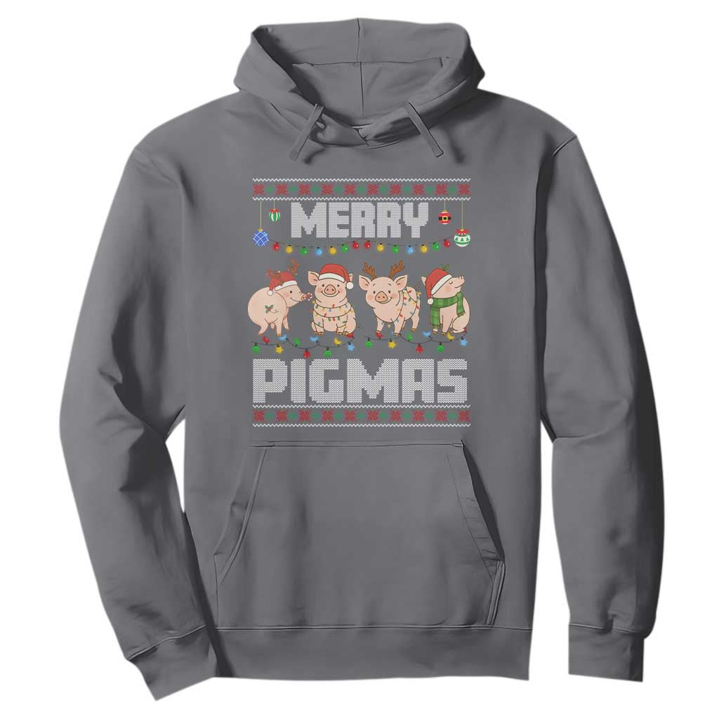 Funny Merry Pigmas Hoodie Christmas Pig Ugly Sweater Gift TS12 Charcoal Print Your Wear