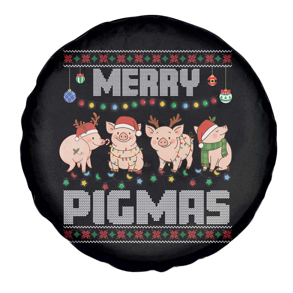 Funny Merry Pigmas Spare Tire Cover Christmas Pig Ugly Sweater Gift TS12 Print Your Wear