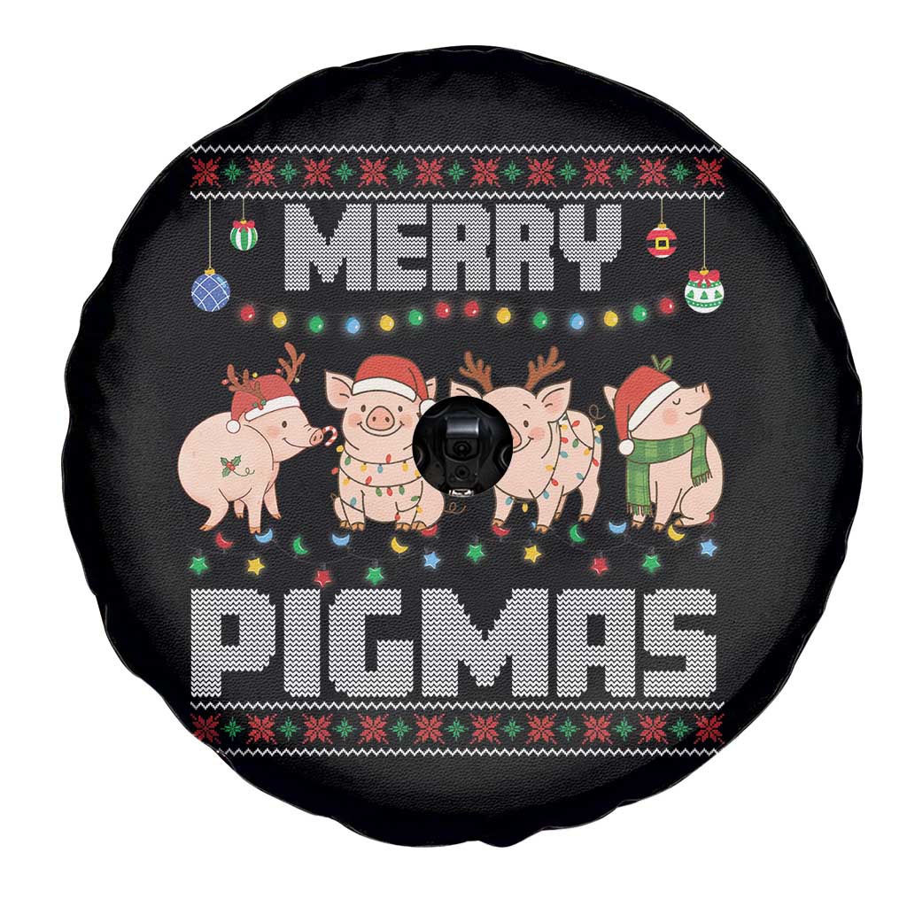 Funny Merry Pigmas Spare Tire Cover Christmas Pig Ugly Sweater Gift TS12 Print Your Wear