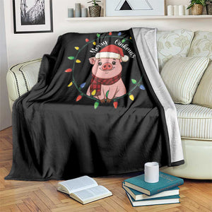 Funny Merry Oinkmas Throw Blanket Farmer Christmas Pig Lover Gift TS12 Print Your Wear