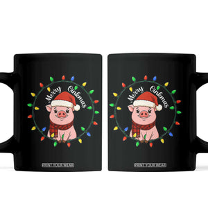 Funny Merry Oinkmas Coffee Mug Farmer Christmas Pig Lover Gift TS12 Black Print Your Wear