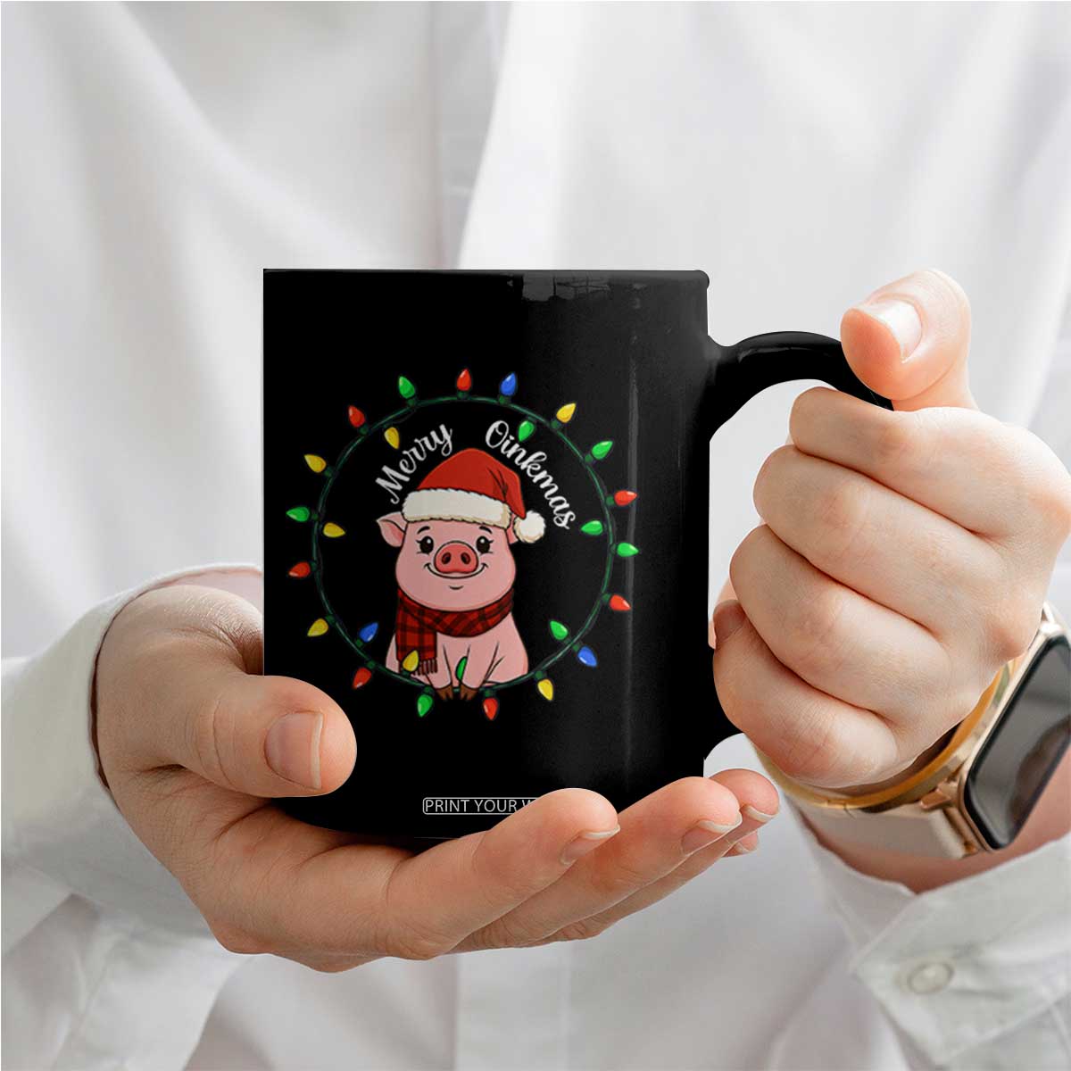 Funny Merry Oinkmas Coffee Mug Farmer Christmas Pig Lover Gift TS12 Print Your Wear