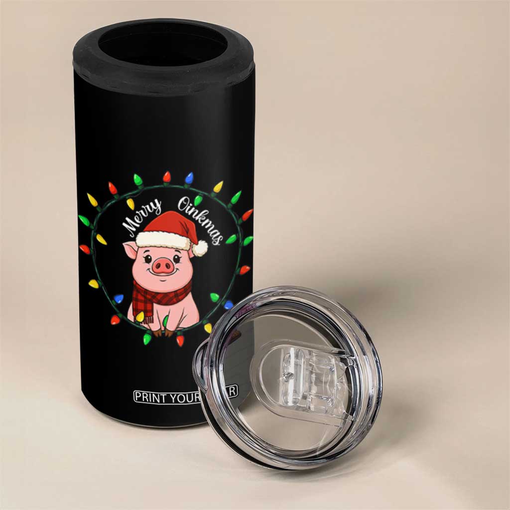 Funny Merry Oinkmas 4 in 1 Can Cooler Tumbler Farmer Christmas Pig Lover Gift TS12 Print Your Wear