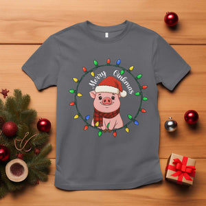 Funny Merry Oinkmas T Shirt Farmer Christmas Pig Lover Gift TS12 Charcoal Print Your Wear