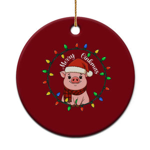 Funny Merry Oinkmas Ceramic Ornament Farmer Christmas Pig Lover Gift TS12 1pc Red Print Your Wear