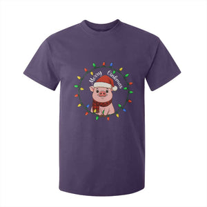 Funny Merry Oinkmas T Shirt For Kid Farmer Christmas Pig Lover Gift TS12 Purple Print Your Wear