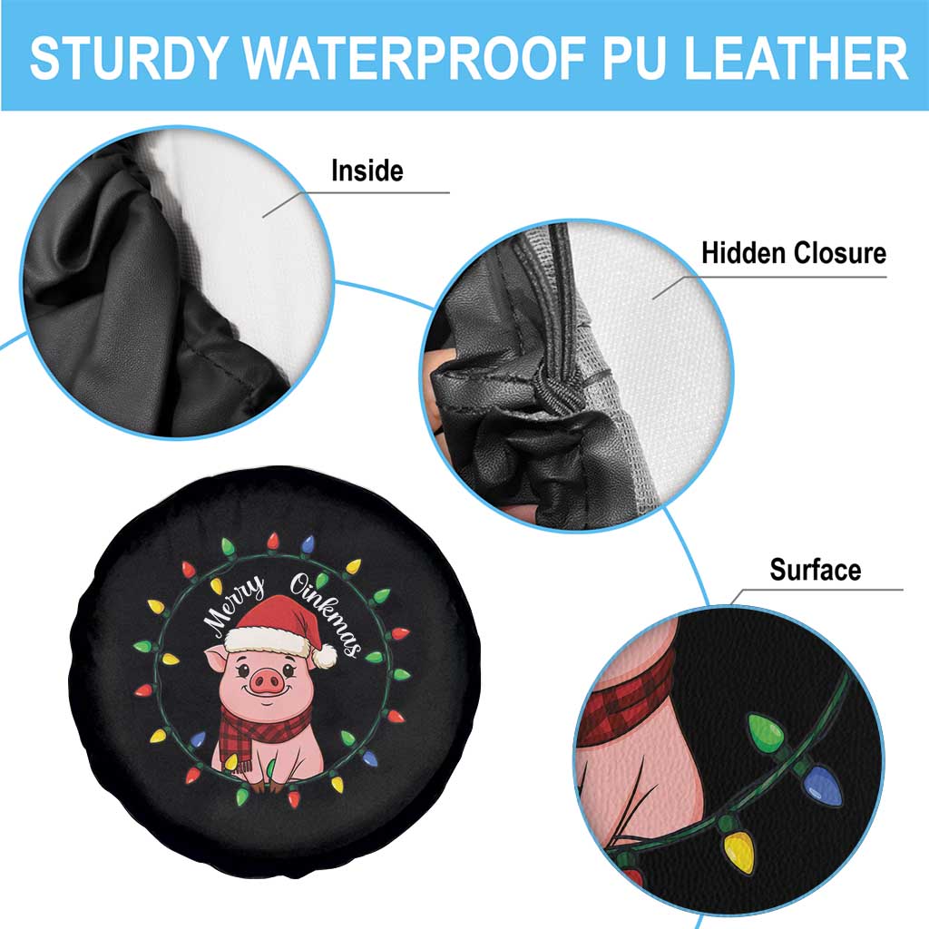 Funny Merry Oinkmas Spare Tire Cover Farmer Christmas Pig Lover Gift TS12 Print Your Wear