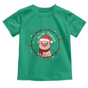 Funny Merry Oinkmas Toddler T Shirt Farmer Christmas Pig Lover Gift TS12 Irish Green Print Your Wear