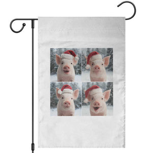 Funny Pig With Santa Hat Photobooth Garden Flag Christmas Gift TS12 White Print Your Wear
