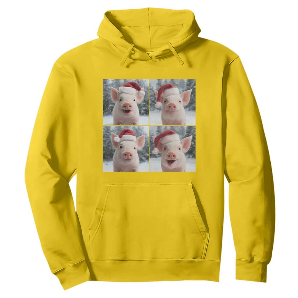Funny Pig With Santa Hat Photobooth Hoodie Christmas Gift TS12 Daisy Print Your Wear