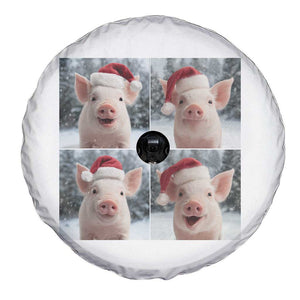 Funny Pig With Santa Hat Photobooth Spare Tire Cover Christmas Gift TS12 Print Your Wear
