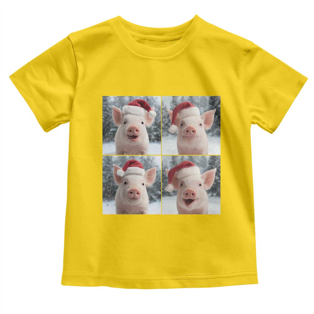 Funny Pig With Santa Hat Photobooth Toddler T Shirt Christmas Gift TS12 Daisy Print Your Wear