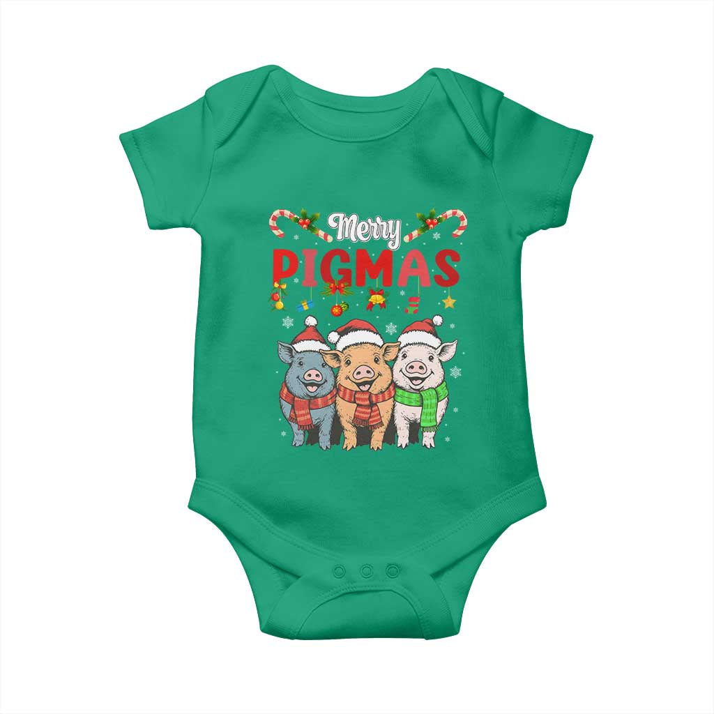 Funny Merry Pigmas Baby Onesie Christmas Pigs Farm Gift TS12 Irish Green Print Your Wear