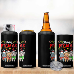 Funny Merry Pigmas 4 in 1 Can Cooler Tumbler Christmas Pigs Farm Gift TS12 Print Your Wear