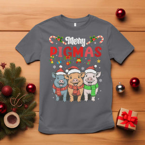 Funny Merry Pigmas T Shirt Christmas Pigs Farm Gift TS12 Charcoal Print Your Wear