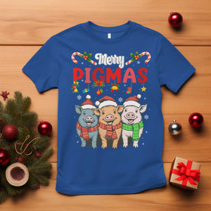 Funny Merry Pigmas T Shirt Christmas Pigs Farm Gift TS12 Royal Blue Print Your Wear