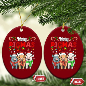 Funny Merry Pigmas Ceramic Ornament Christmas Pigs Farm Gift TS12 Print Your Wear