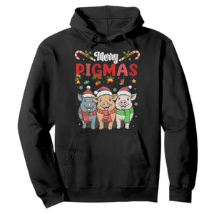 Funny Merry Pigmas Hoodie Christmas Pigs Farm Gift TS12 Black Print Your Wear