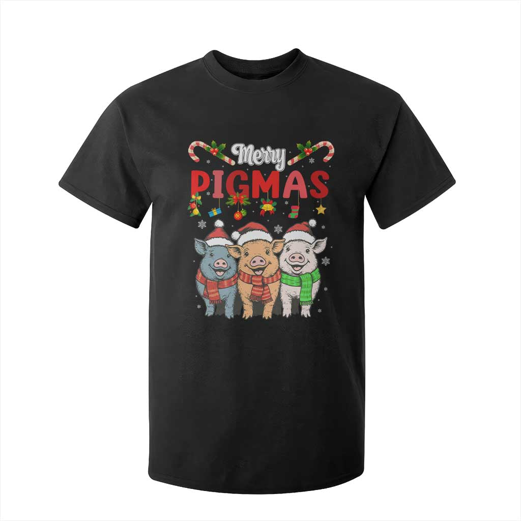 Funny Merry Pigmas T Shirt For Kid Christmas Pigs Farm Gift TS12 Black Print Your Wear