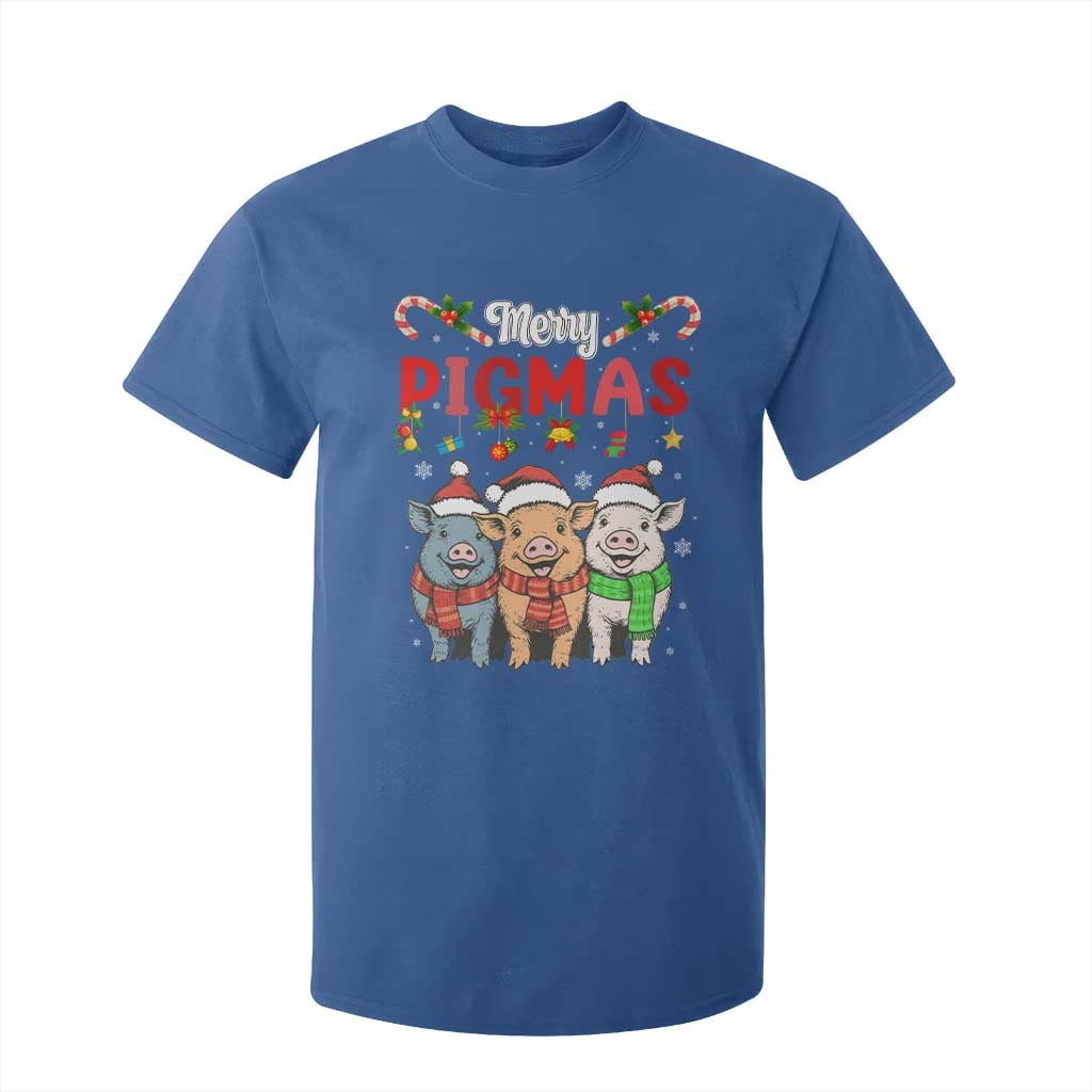 Funny Merry Pigmas T Shirt For Kid Christmas Pigs Farm Gift TS12 Royal Blue Print Your Wear