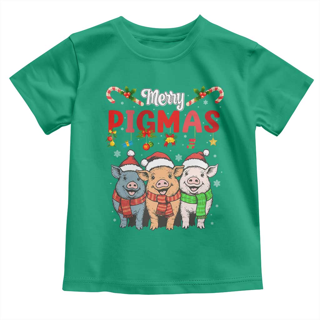 Funny Merry Pigmas Toddler T Shirt Christmas Pigs Farm Gift TS12 Irish Green Print Your Wear