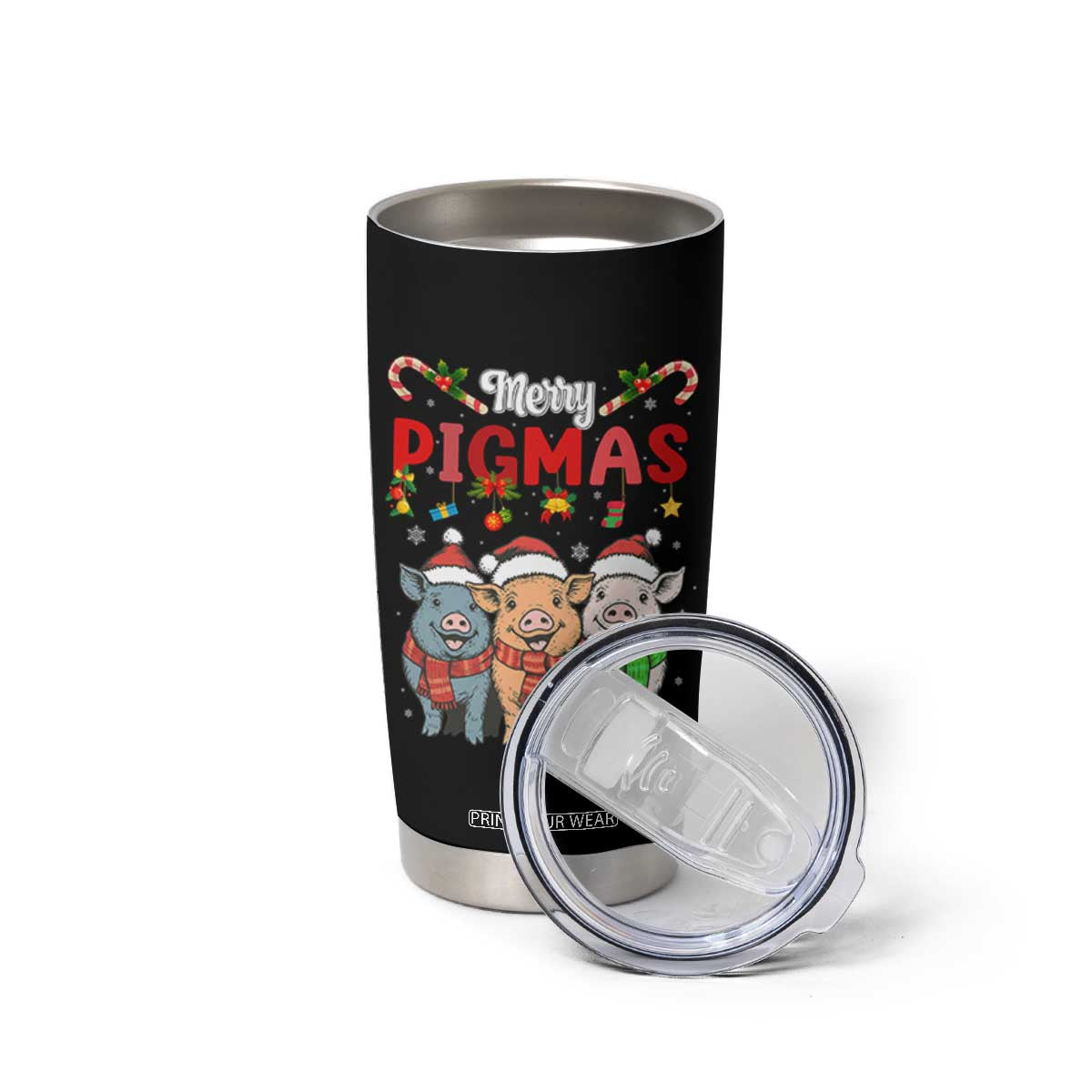 Funny Merry Pigmas Tumbler Cup Christmas Pigs Farm Gift TS12 Print Your Wear