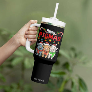 Funny Merry Pigmas Tumbler With Handle Christmas Pigs Farm Gift TS12 Print Your Wear
