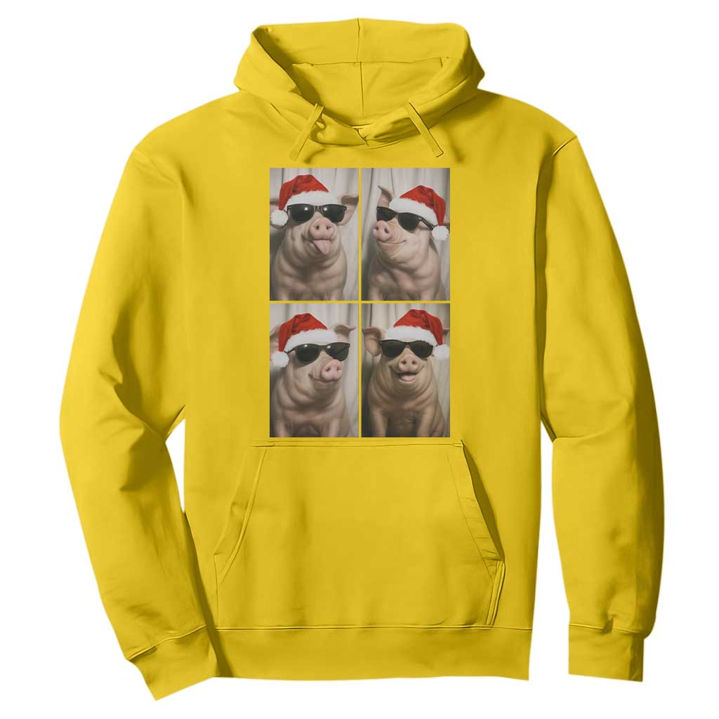 Cute Pig Christmas Selfie Hoodie Funny Holiday Photobooth Gift TS12 Daisy Print Your Wear