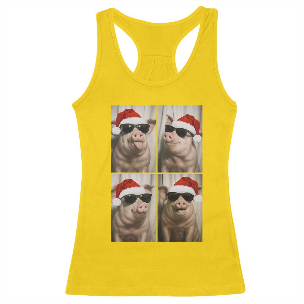 Cute Pig Christmas Selfie Racerback Tank Top Funny Holiday Photobooth Gift TS12 Daisy Print Your Wear
