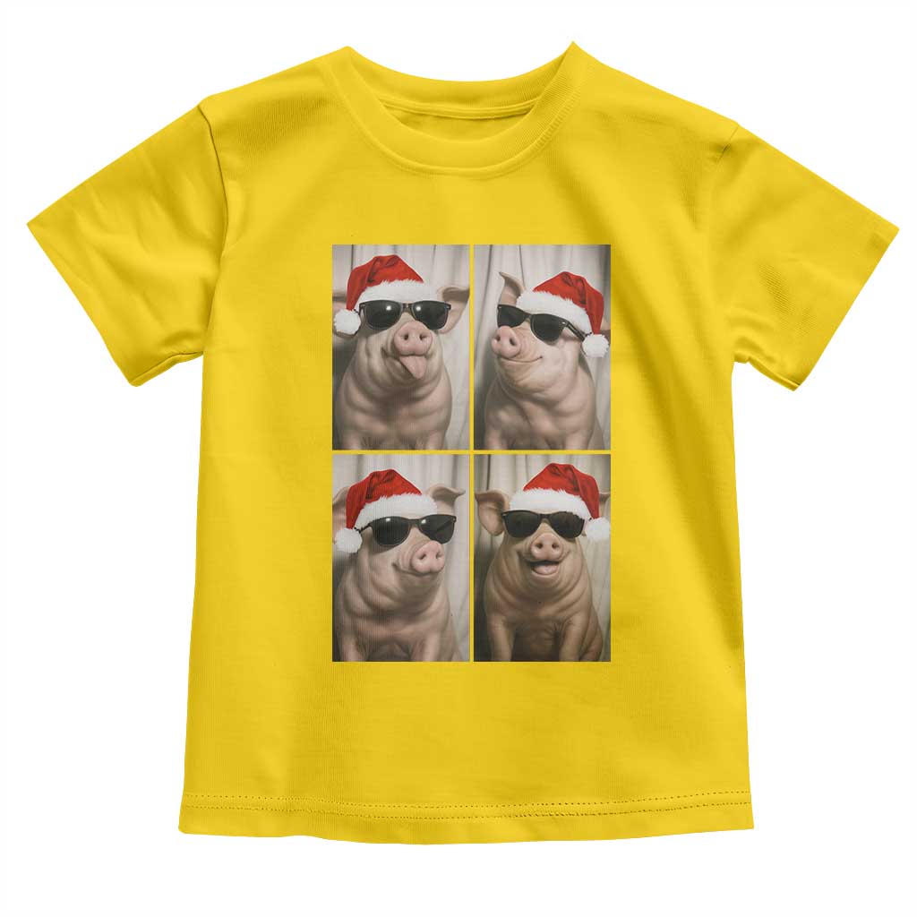 Cute Pig Christmas Selfie Toddler T Shirt Funny Holiday Photobooth Gift TS12 Daisy Print Your Wear