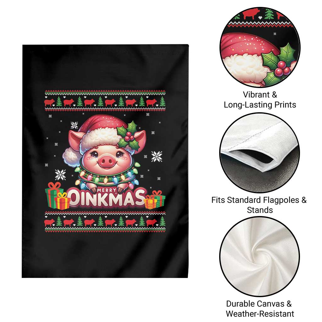 Funny Merry Oinkmas Garden Flag Pig Lover Ugly Christmas Gift TS12 Print Your Wear
