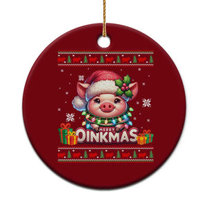 Funny Merry Oinkmas Ceramic Ornament Pig Lover Ugly Christmas Gift TS12 1pc Red Print Your Wear
