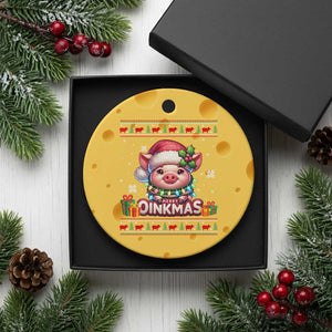 Funny Merry Oinkmas Ceramic Ornament Pig Lover Ugly Christmas Gift TS12 1pc Yellow Cheese Print Your Wear