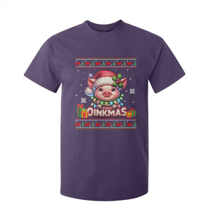 Funny Merry Oinkmas T Shirt For Kid Pig Lover Ugly Christmas Gift TS12 Purple Print Your Wear