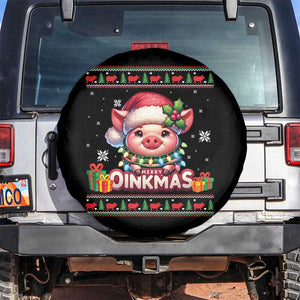 Funny Merry Oinkmas Spare Tire Cover Pig Lover Ugly Christmas Gift TS12 No hole Black Print Your Wear