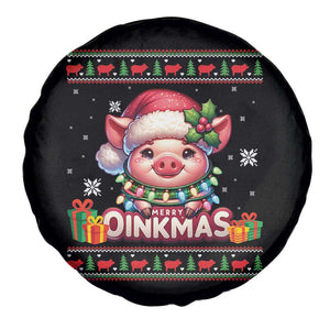 Funny Merry Oinkmas Spare Tire Cover Pig Lover Ugly Christmas Gift TS12 Print Your Wear