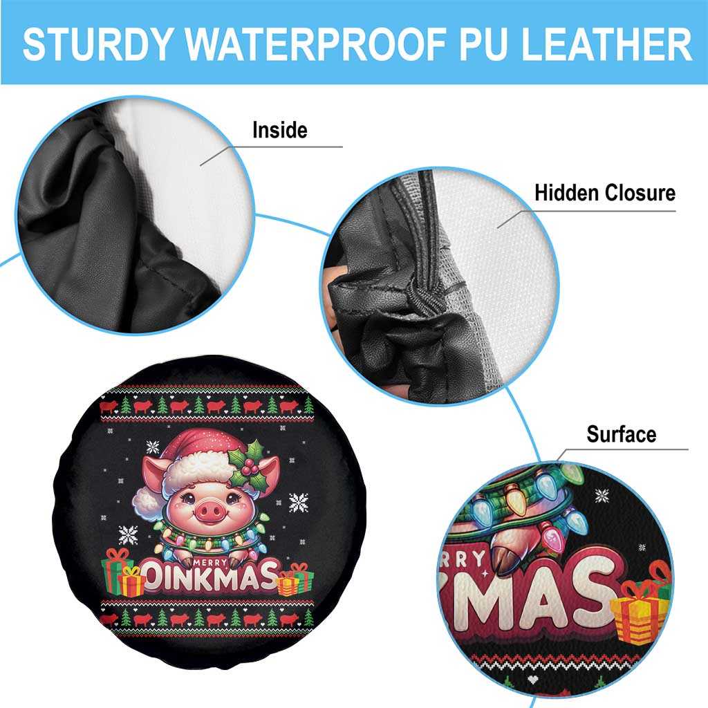 Funny Merry Oinkmas Spare Tire Cover Pig Lover Ugly Christmas Gift TS12 Print Your Wear